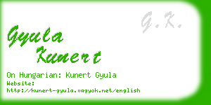 gyula kunert business card